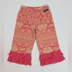 Girls Size 6 Matilda Jane “Sugar Rush” Cropped Ruffle Bottoms Pink